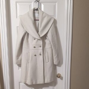 Jessica Simpson Cream Double-Breasted Pea Coat